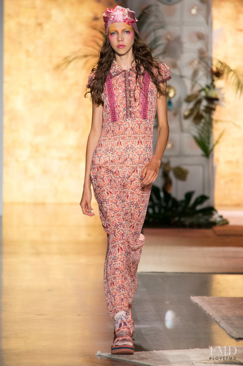 Lea Julian featured in  the Anna Sui fashion show for Spring/Summer 2019