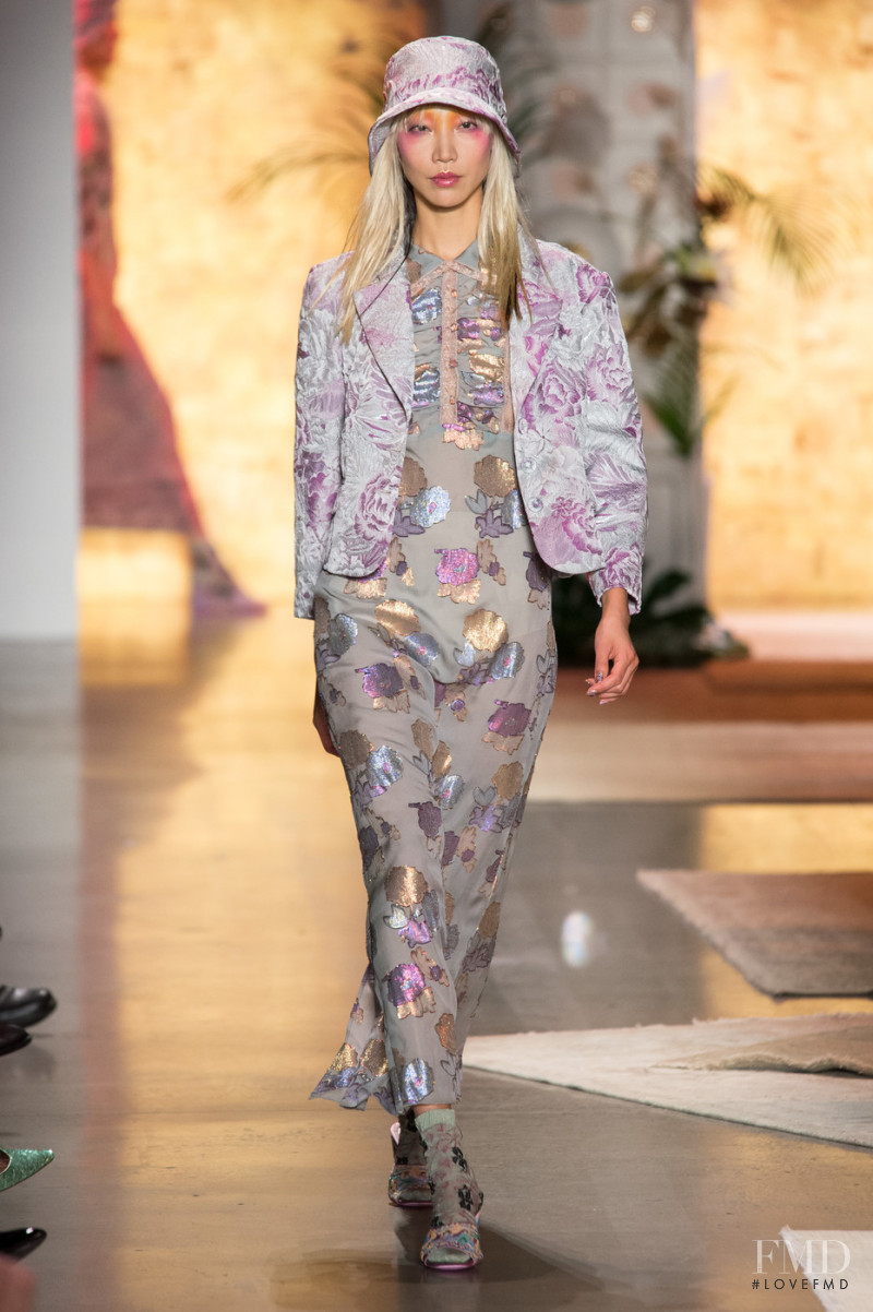 Soo Joo Park featured in  the Anna Sui fashion show for Spring/Summer 2019
