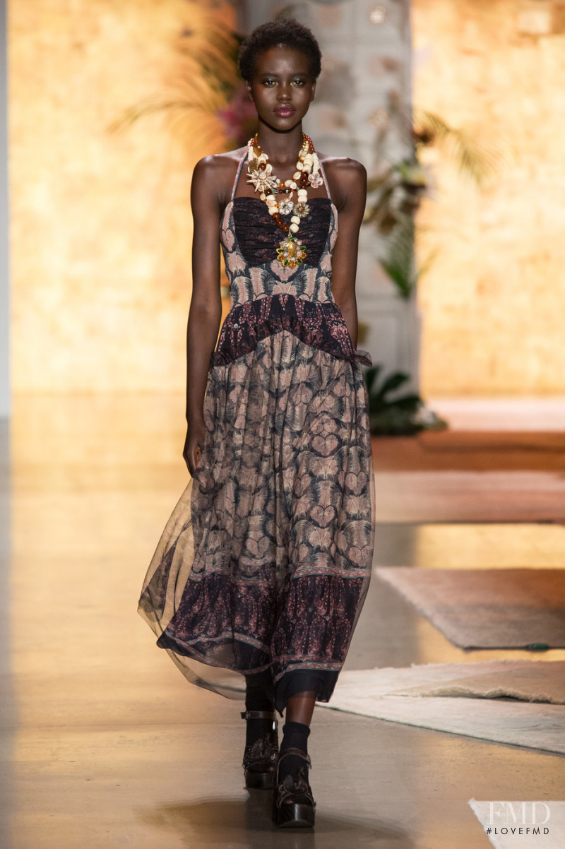 Adut Akech Bior featured in  the Anna Sui fashion show for Spring/Summer 2019