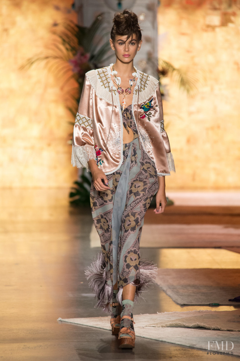 Kaia Gerber featured in  the Anna Sui fashion show for Spring/Summer 2019