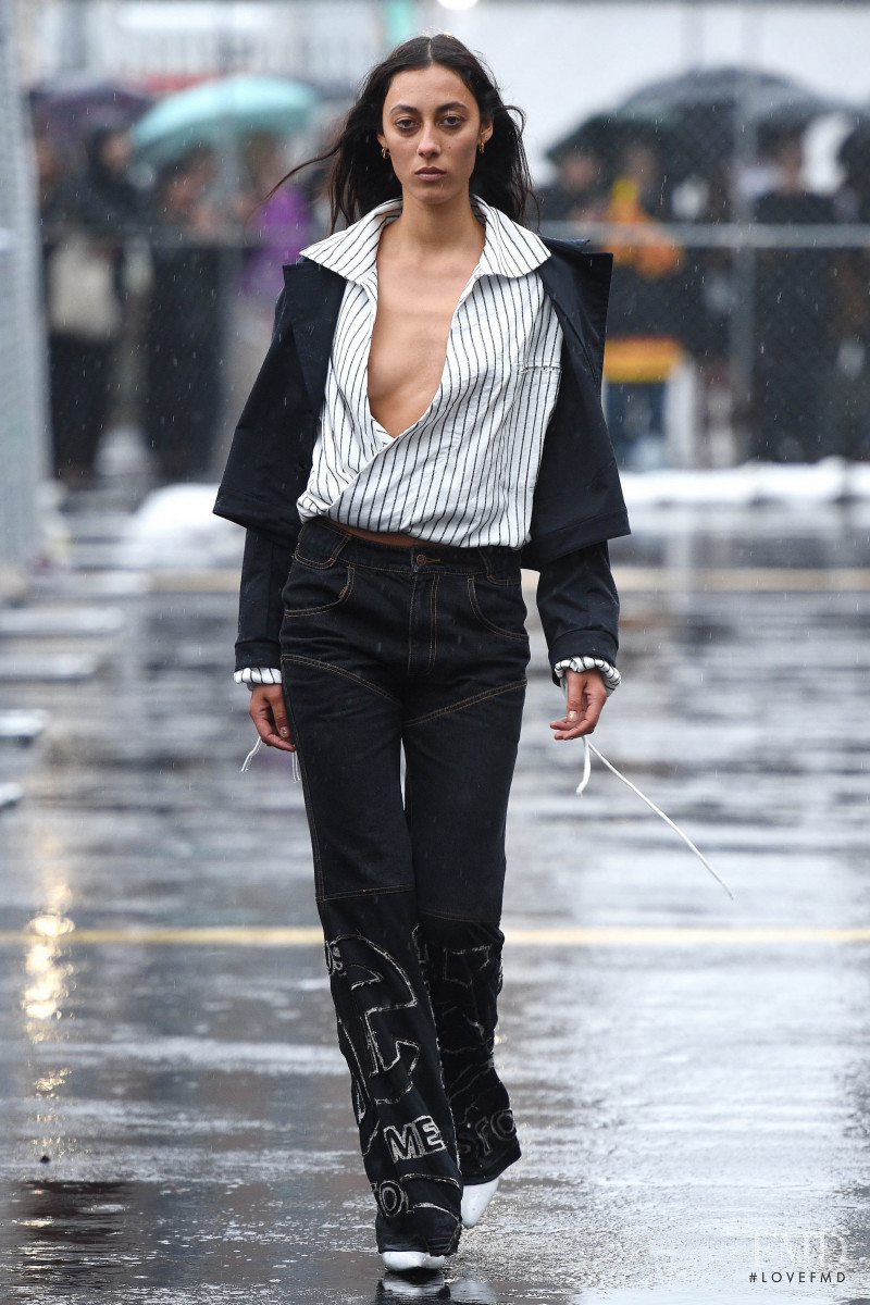 Gaia Orgeas featured in  the Telfar fashion show for Spring/Summer 2019