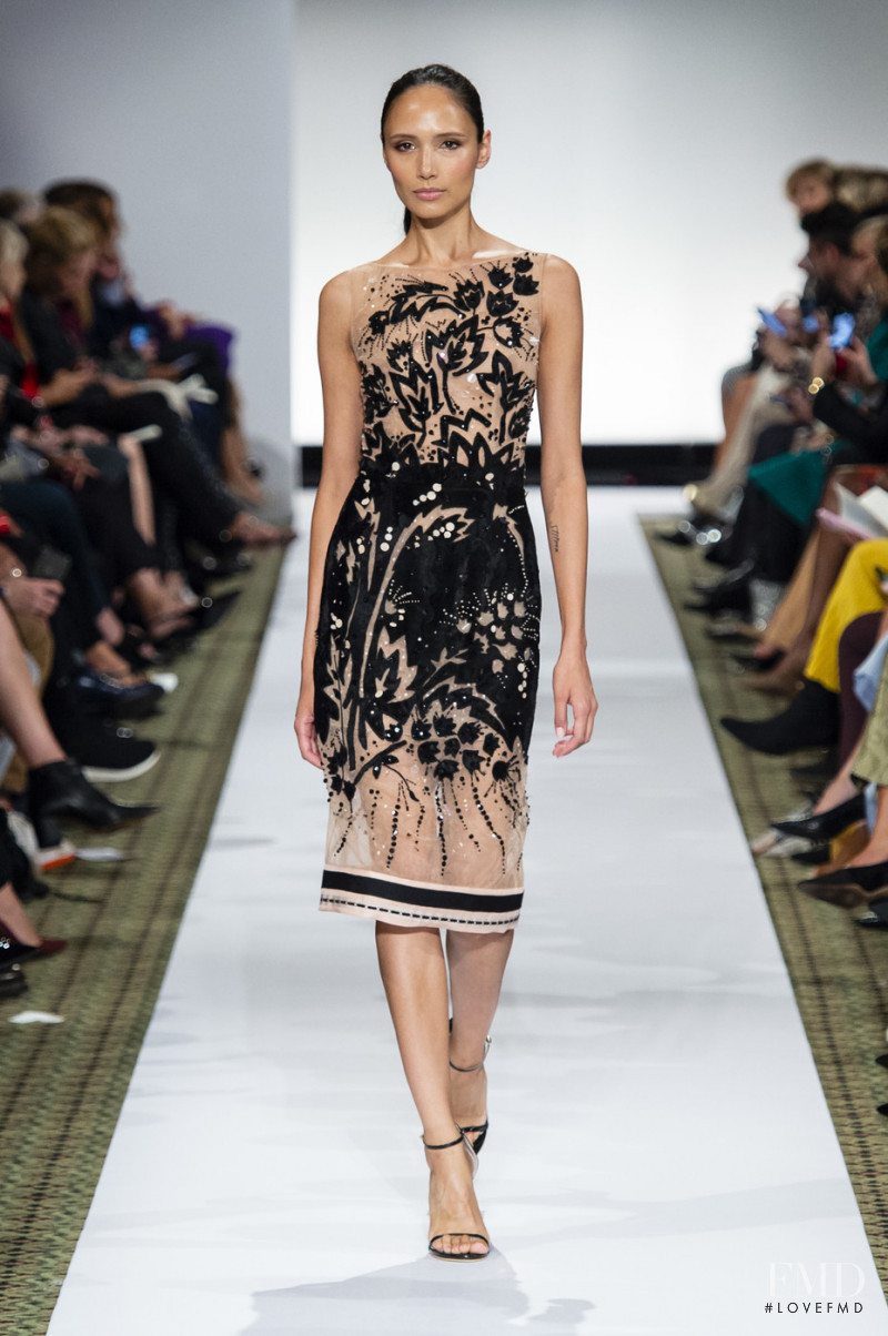 Charmie Pfeffer featured in  the Dennis Basso fashion show for Spring/Summer 2019