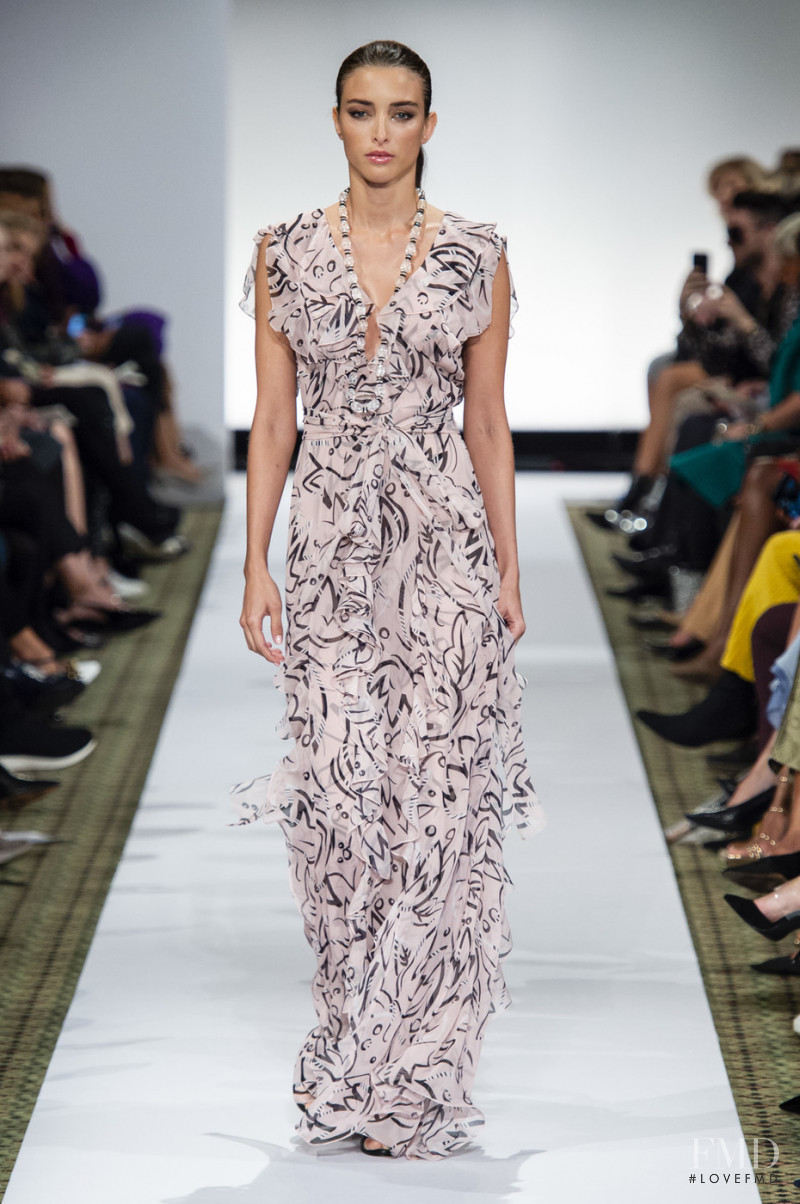 Fernanda Kinder featured in  the Dennis Basso fashion show for Spring/Summer 2019