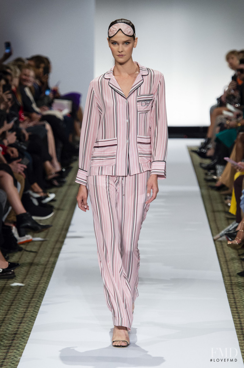 Magdalena Chachlica featured in  the Dennis Basso fashion show for Spring/Summer 2019