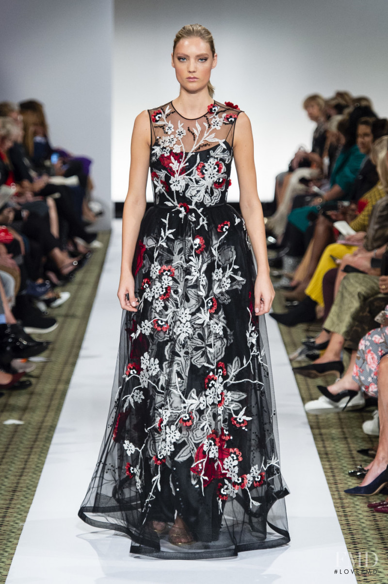 Susanne Knipper featured in  the Dennis Basso fashion show for Spring/Summer 2019