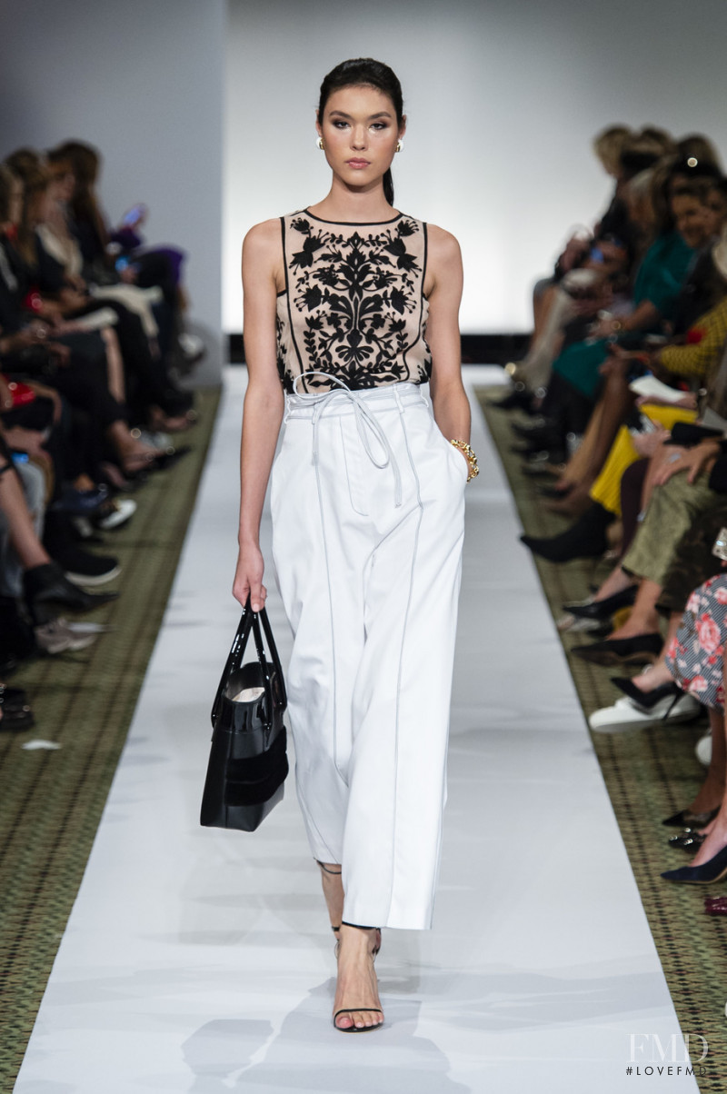 Angelica Erthal featured in  the Dennis Basso fashion show for Spring/Summer 2019