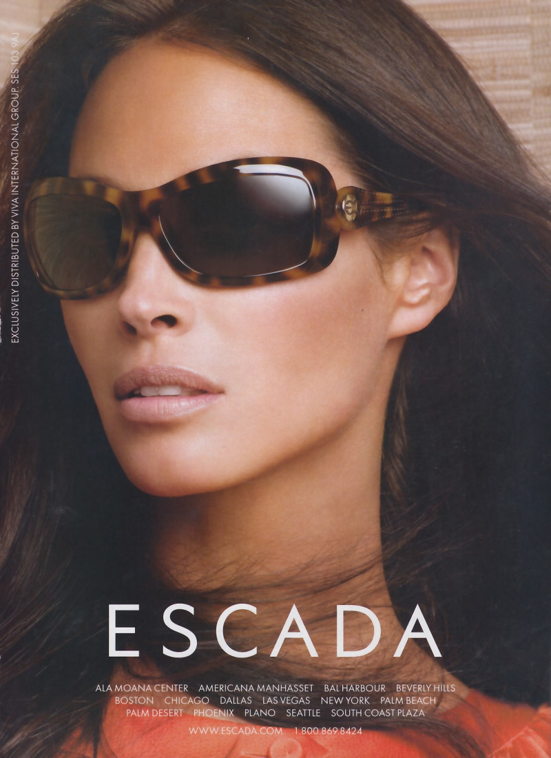 Christy Turlington featured in  the Escada advertisement for Spring/Summer 2008