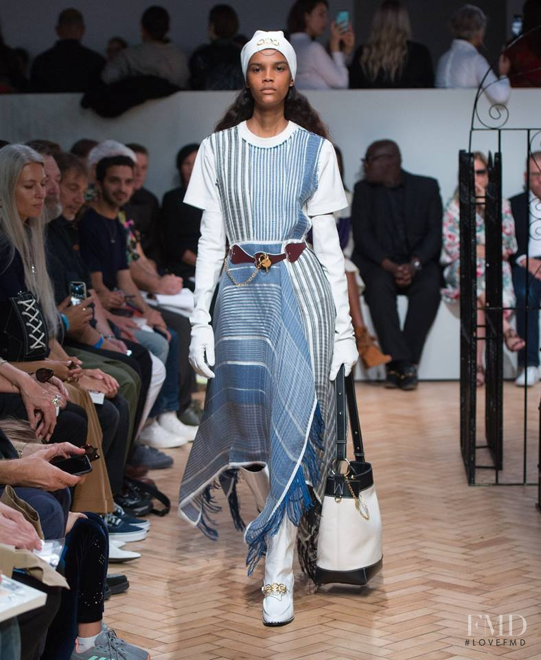 Natalia Montero featured in  the J.W. Anderson fashion show for Spring/Summer 2019