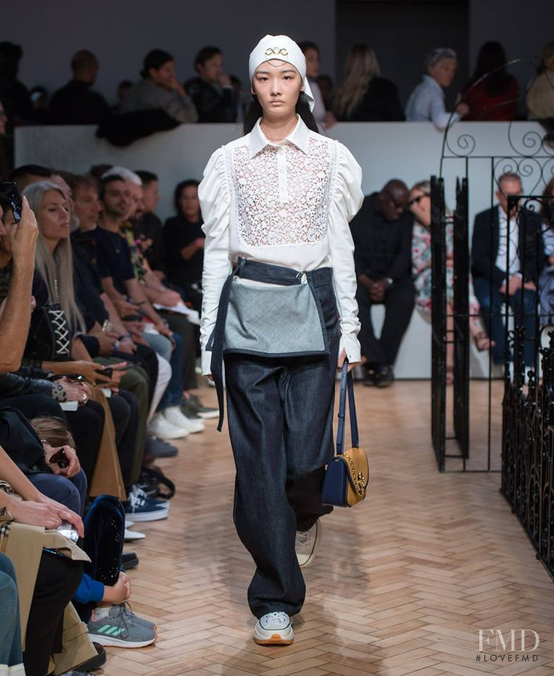 Jiang Fang Lei featured in  the J.W. Anderson fashion show for Spring/Summer 2019