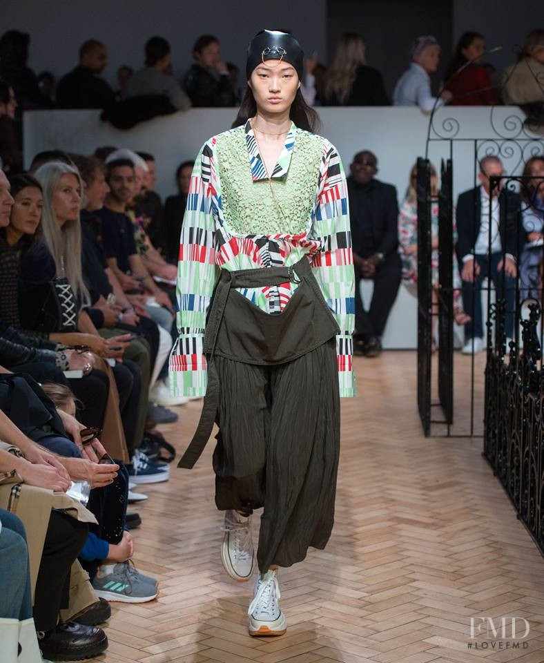 Hyun Ji Shin featured in  the J.W. Anderson fashion show for Spring/Summer 2019