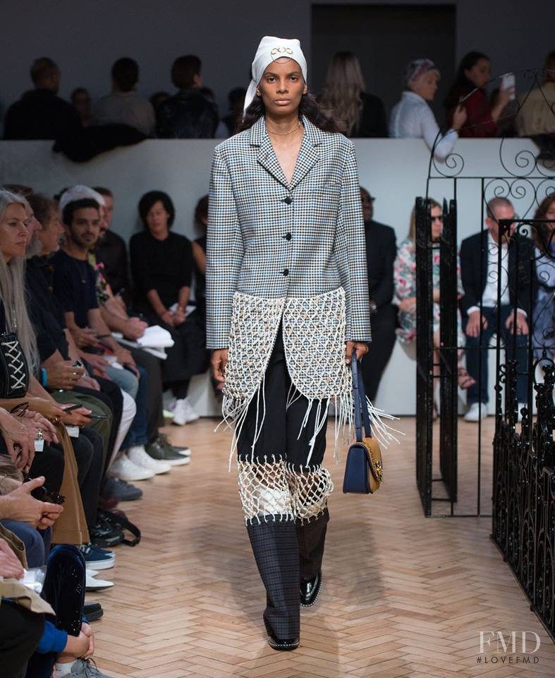 Annibelis Baez featured in  the J.W. Anderson fashion show for Spring/Summer 2019