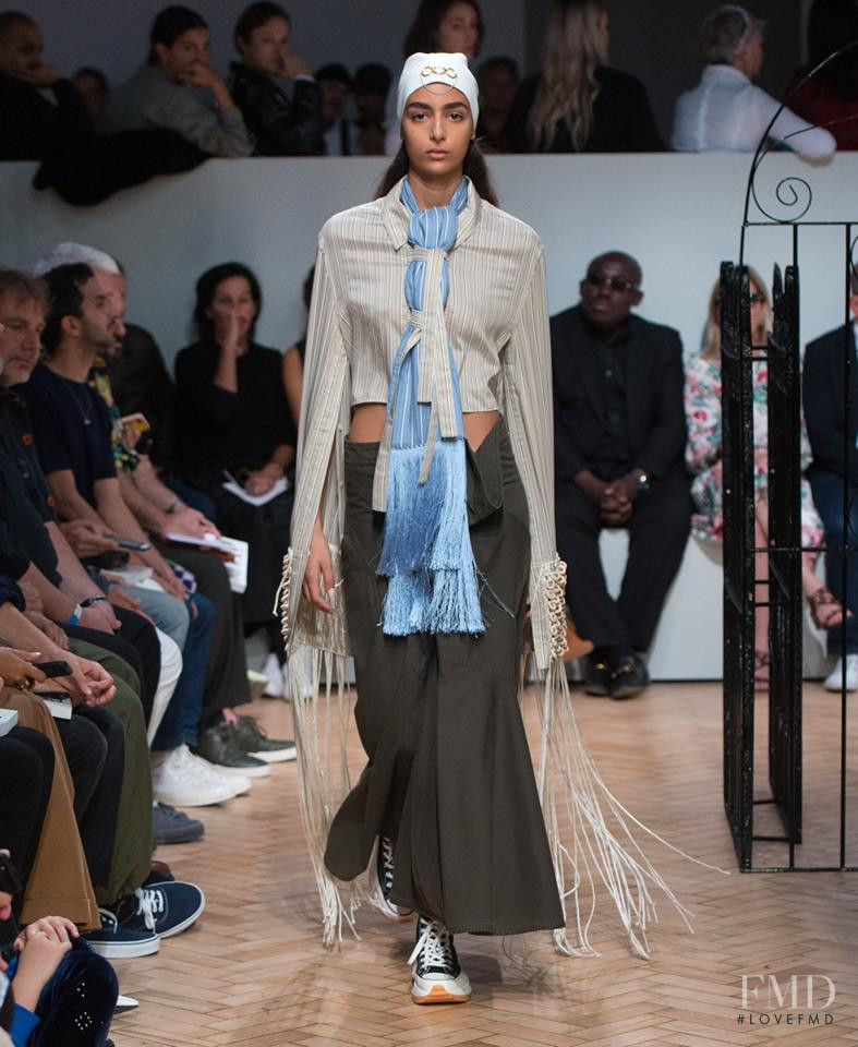 Nora Attal featured in  the J.W. Anderson fashion show for Spring/Summer 2019