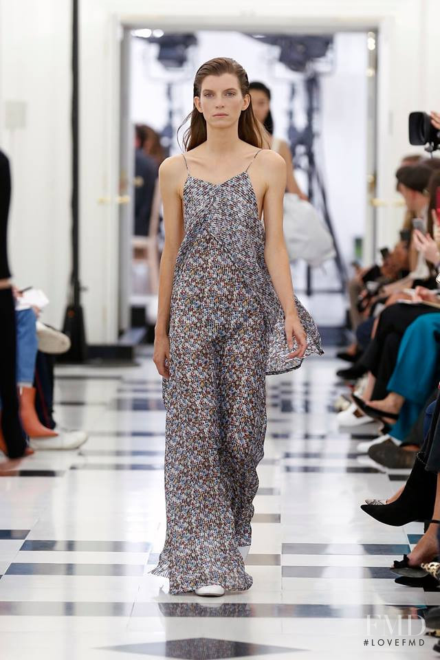 Luca Gadjus featured in  the Victoria Beckham fashion show for Spring/Summer 2019