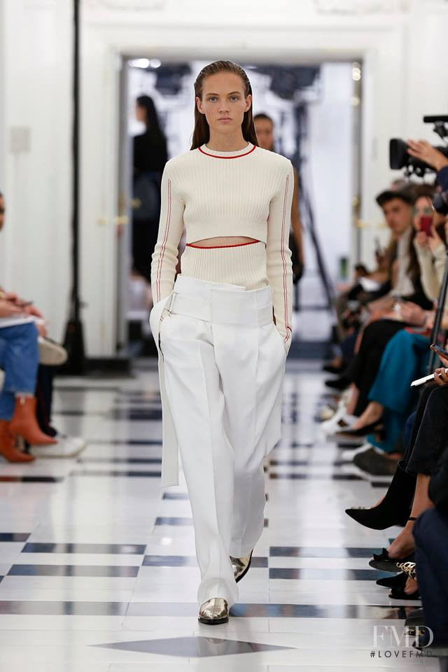 Adrienne Juliger featured in  the Victoria Beckham fashion show for Spring/Summer 2019