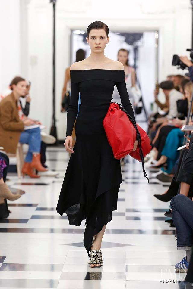 Sara Soric featured in  the Victoria Beckham fashion show for Spring/Summer 2019