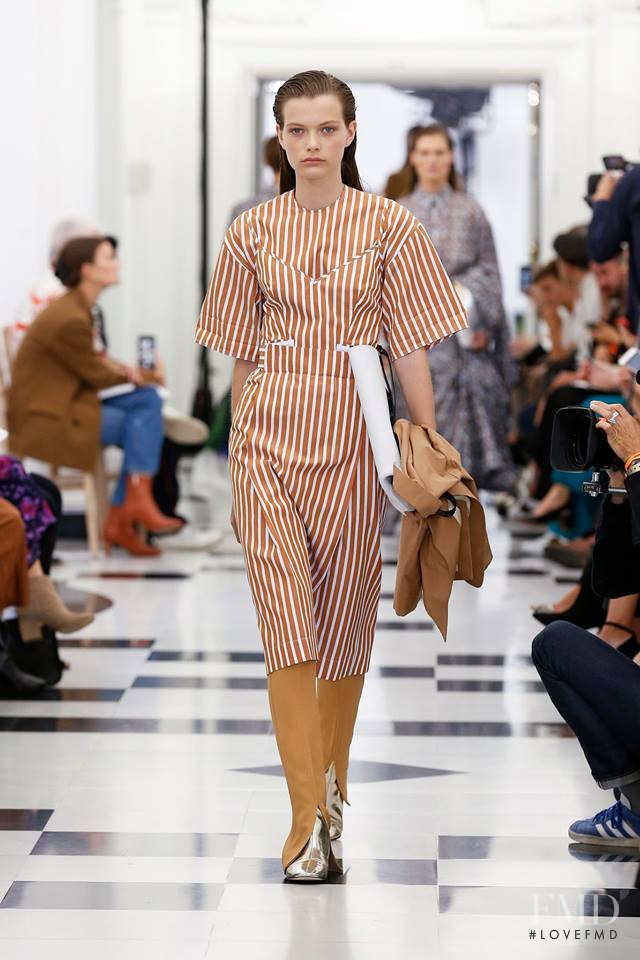 Louise Robert featured in  the Victoria Beckham fashion show for Spring/Summer 2019
