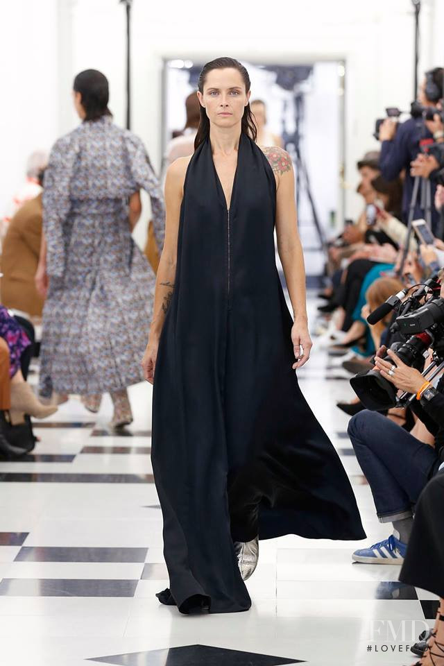 Tasha Tilberg featured in  the Victoria Beckham fashion show for Spring/Summer 2019