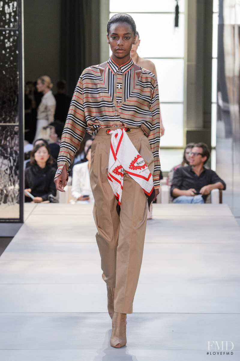 Karly Loyce featured in  the Burberry fashion show for Spring/Summer 2019