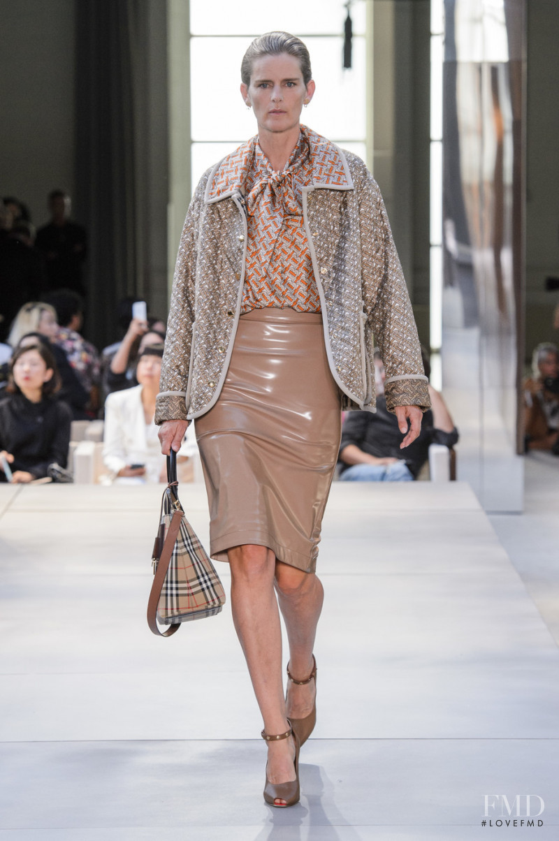 Stella Tennant featured in  the Burberry fashion show for Spring/Summer 2019