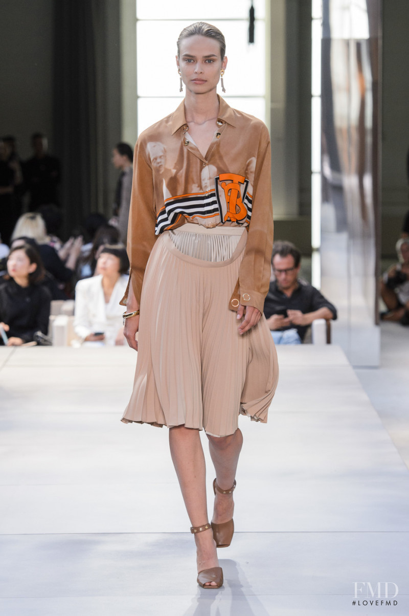 Birgit Kos featured in  the Burberry fashion show for Spring/Summer 2019