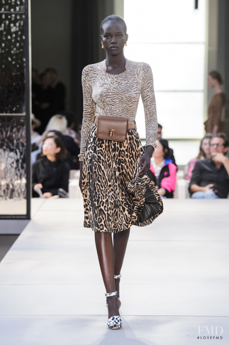 Adut Akech Bior featured in  the Burberry fashion show for Spring/Summer 2019