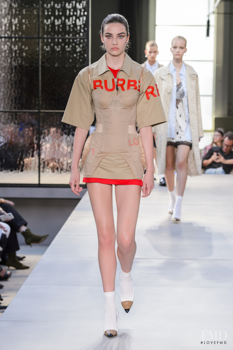 Alyssah Paccoud featured in  the Burberry fashion show for Spring/Summer 2019