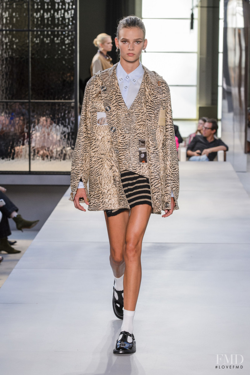 Verena Kreiml featured in  the Burberry fashion show for Spring/Summer 2019