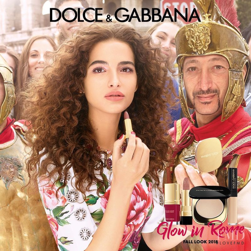 Chiara Scelsi featured in  the Dolce & Gabbana Beauty advertisement for Autumn/Winter 2018