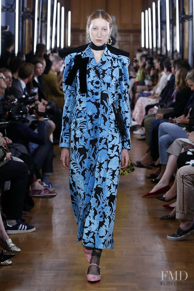 Lorna Foran featured in  the Erdem fashion show for Spring/Summer 2019