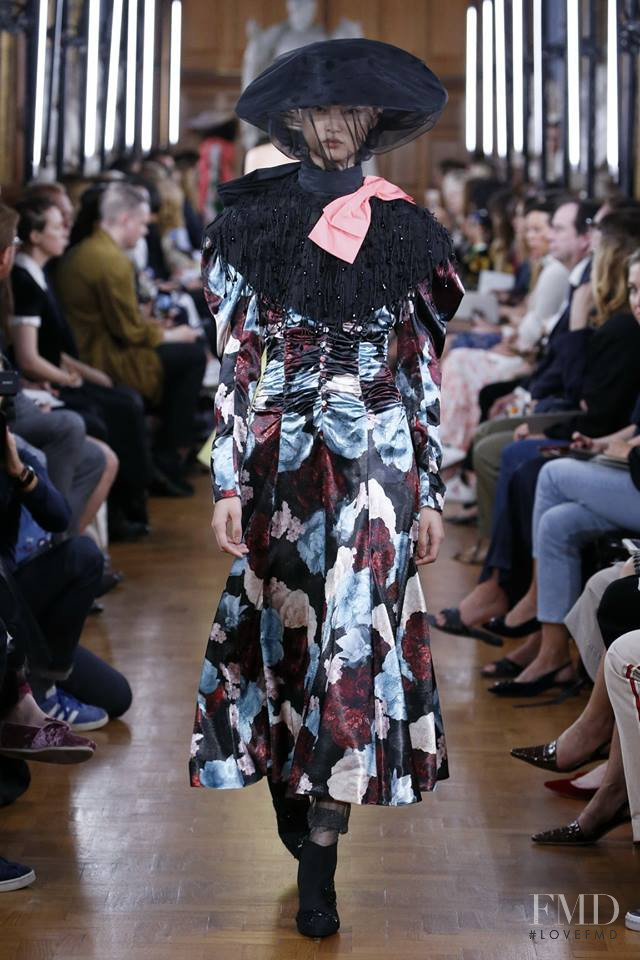 Cong He featured in  the Erdem fashion show for Spring/Summer 2019