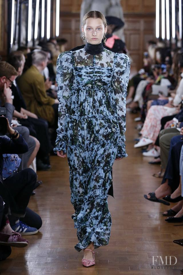 Elien Swalens featured in  the Erdem fashion show for Spring/Summer 2019