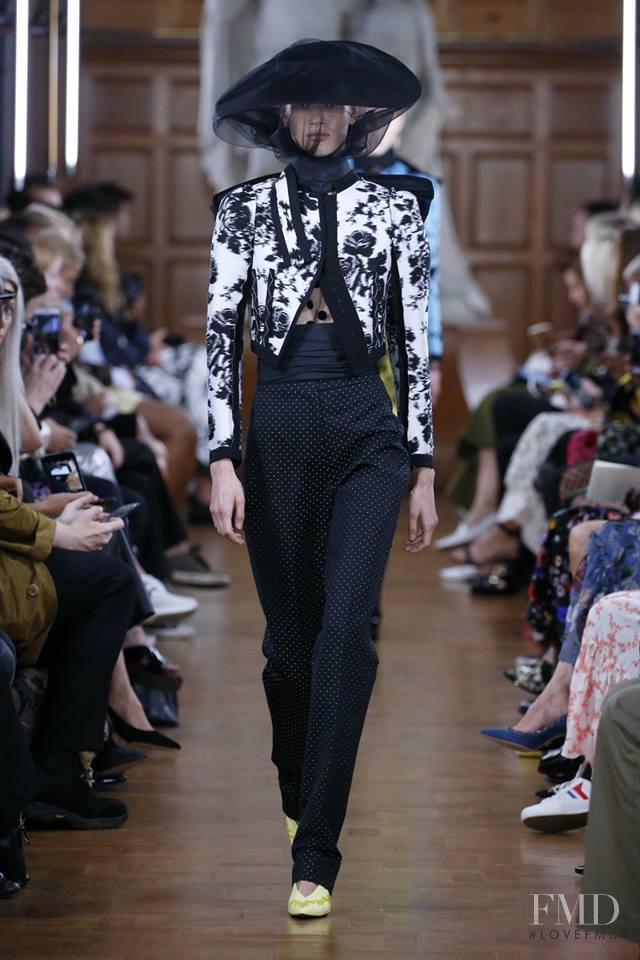 Sarah Dahl featured in  the Erdem fashion show for Spring/Summer 2019