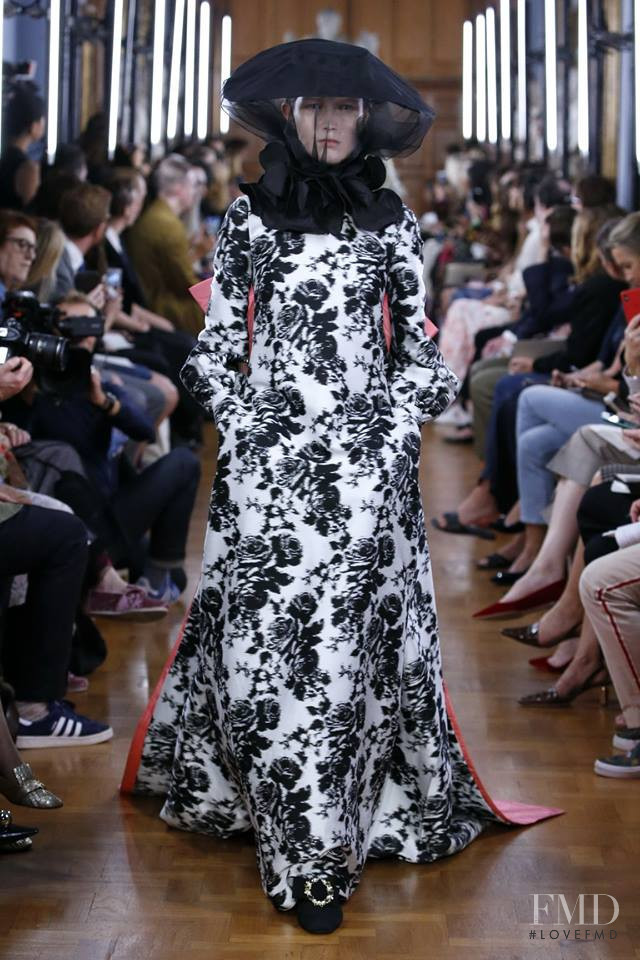 Tessa Bruinsma featured in  the Erdem fashion show for Spring/Summer 2019