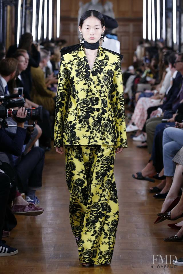 Hyun Ji Shin featured in  the Erdem fashion show for Spring/Summer 2019