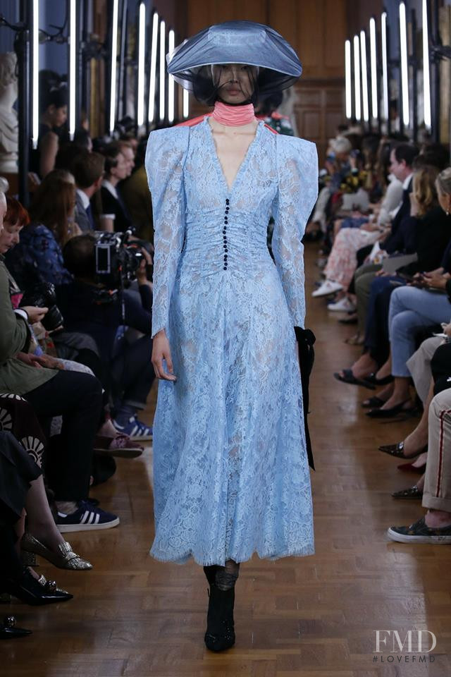 Sijia Kang featured in  the Erdem fashion show for Spring/Summer 2019