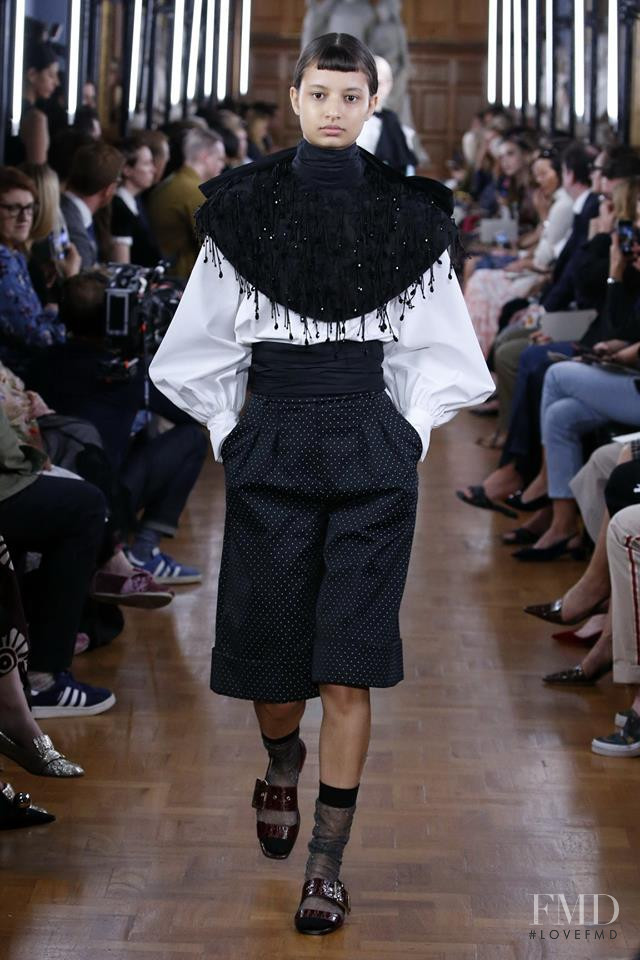 Oudey Egone featured in  the Erdem fashion show for Spring/Summer 2019