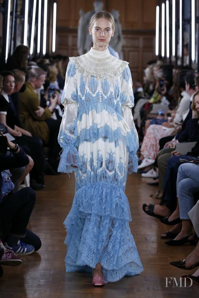 Vanessa Axente featured in  the Erdem fashion show for Spring/Summer 2019