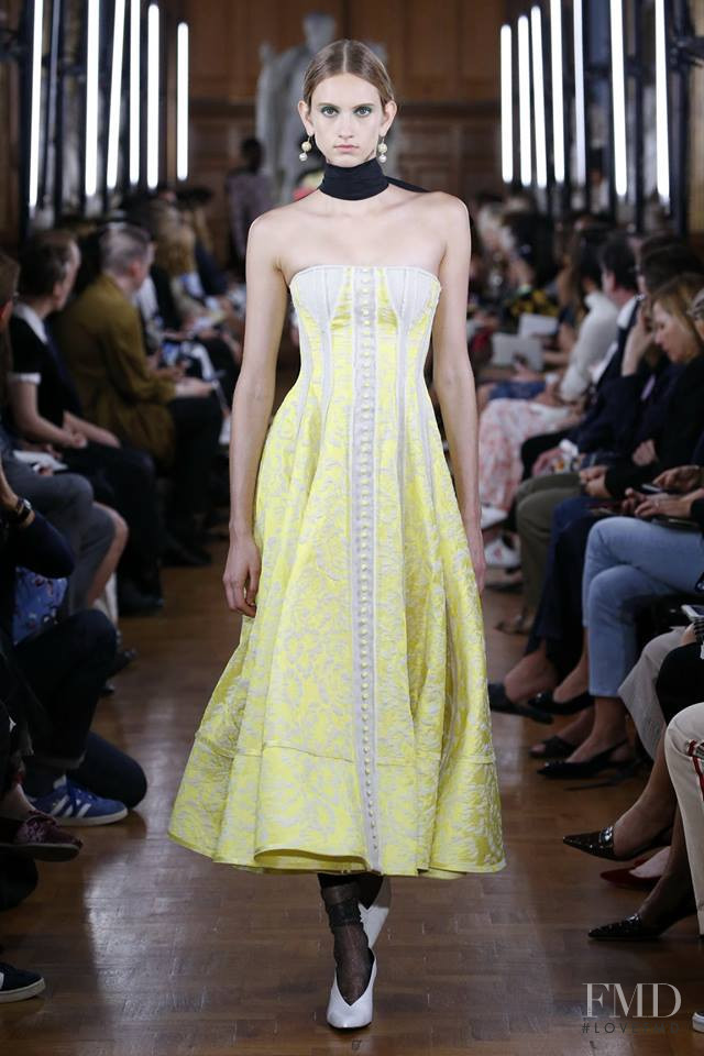 Sarah Berger featured in  the Erdem fashion show for Spring/Summer 2019