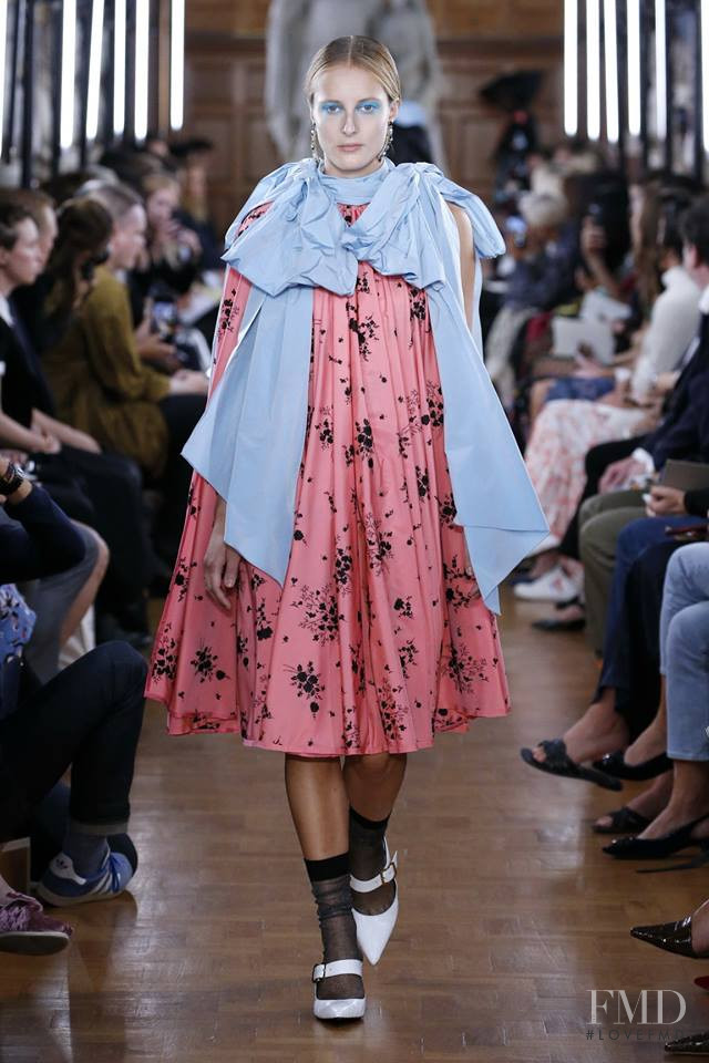 Olympia Campbell featured in  the Erdem fashion show for Spring/Summer 2019