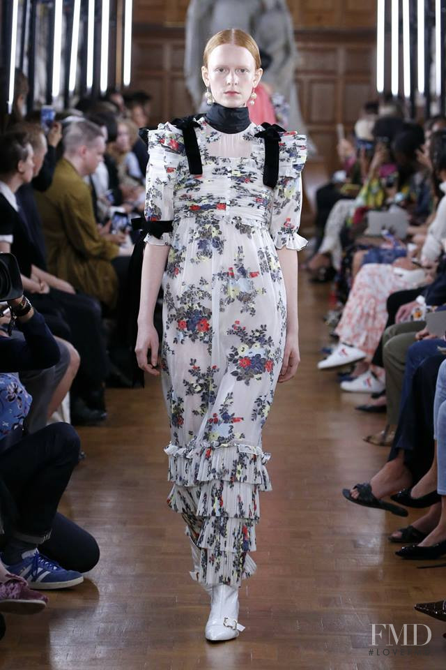 Victoria Schons featured in  the Erdem fashion show for Spring/Summer 2019
