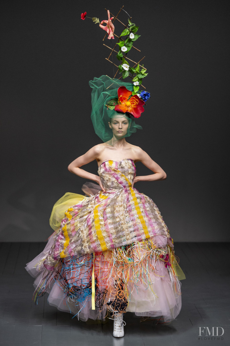 Fran Summers featured in  the Matty Bovan fashion show for Spring/Summer 2019