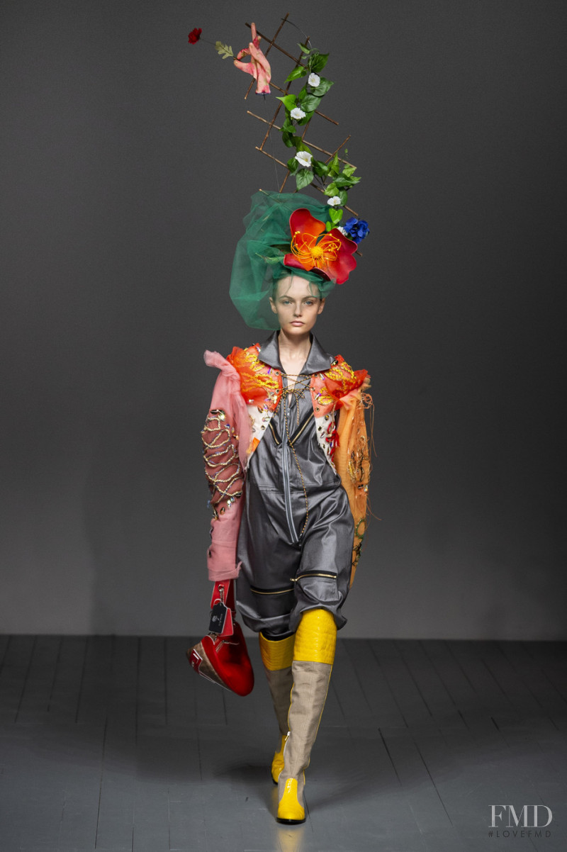 Fran Summers featured in  the Matty Bovan fashion show for Spring/Summer 2019