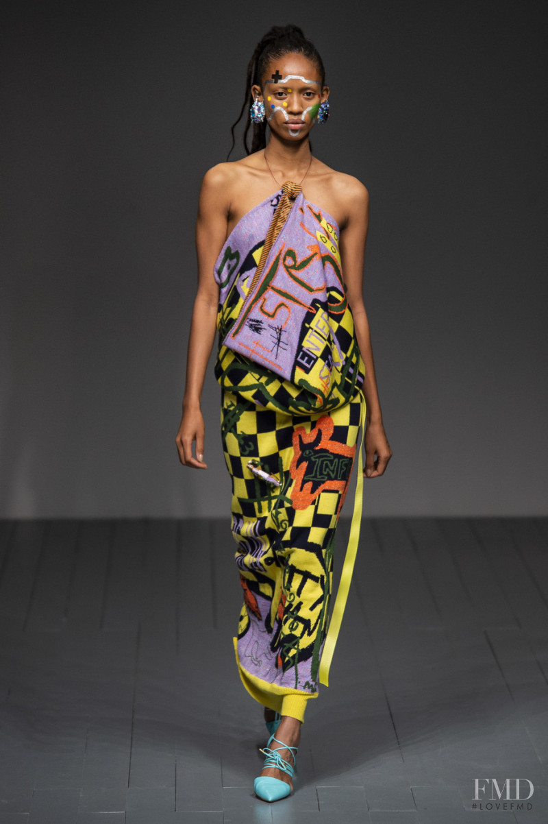 Adesuwa Aighewi featured in  the Matty Bovan fashion show for Spring/Summer 2019