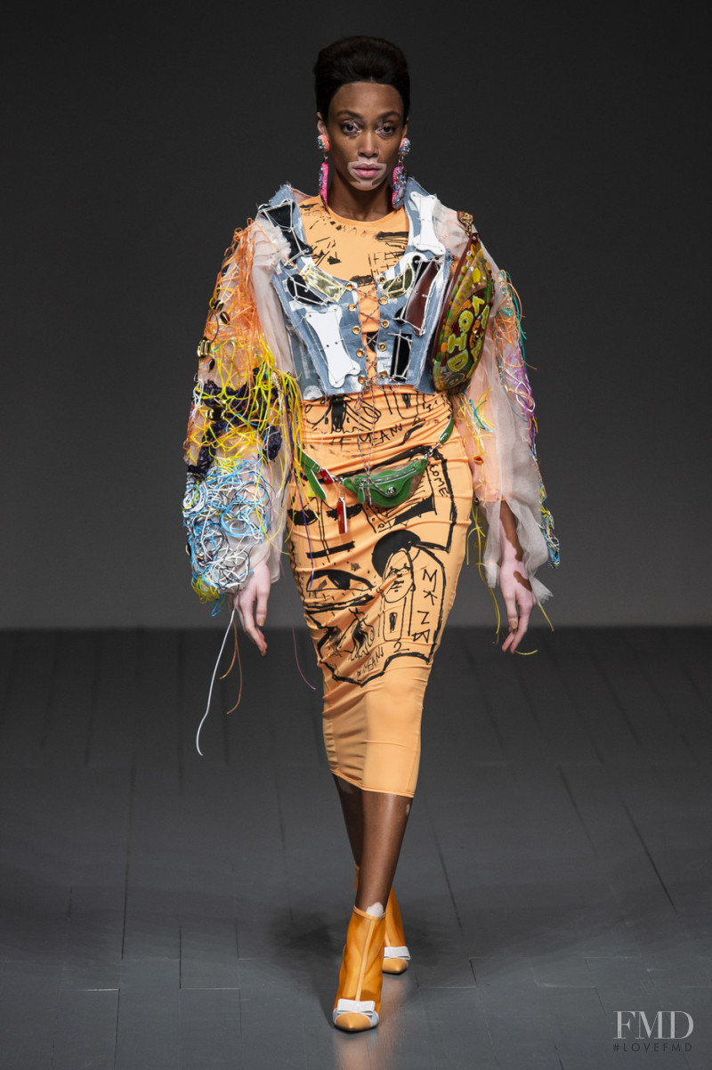 Winnie Chantelle Harlow featured in  the Matty Bovan fashion show for Spring/Summer 2019