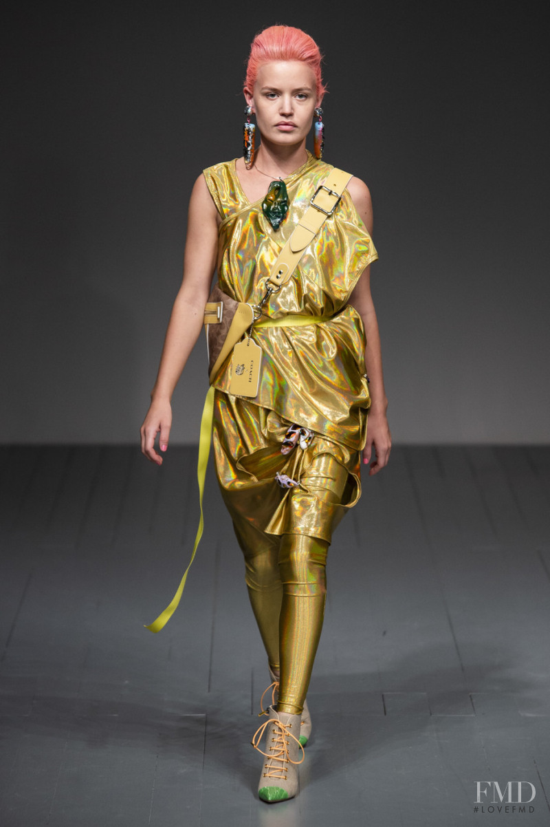 Georgia May Jagger featured in  the Matty Bovan fashion show for Spring/Summer 2019
