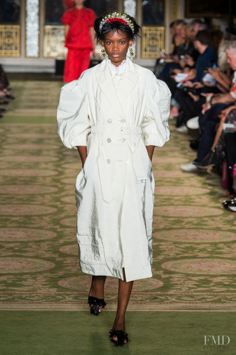 Elibeidy Dani featured in  the Simone Rocha fashion show for Spring/Summer 2019