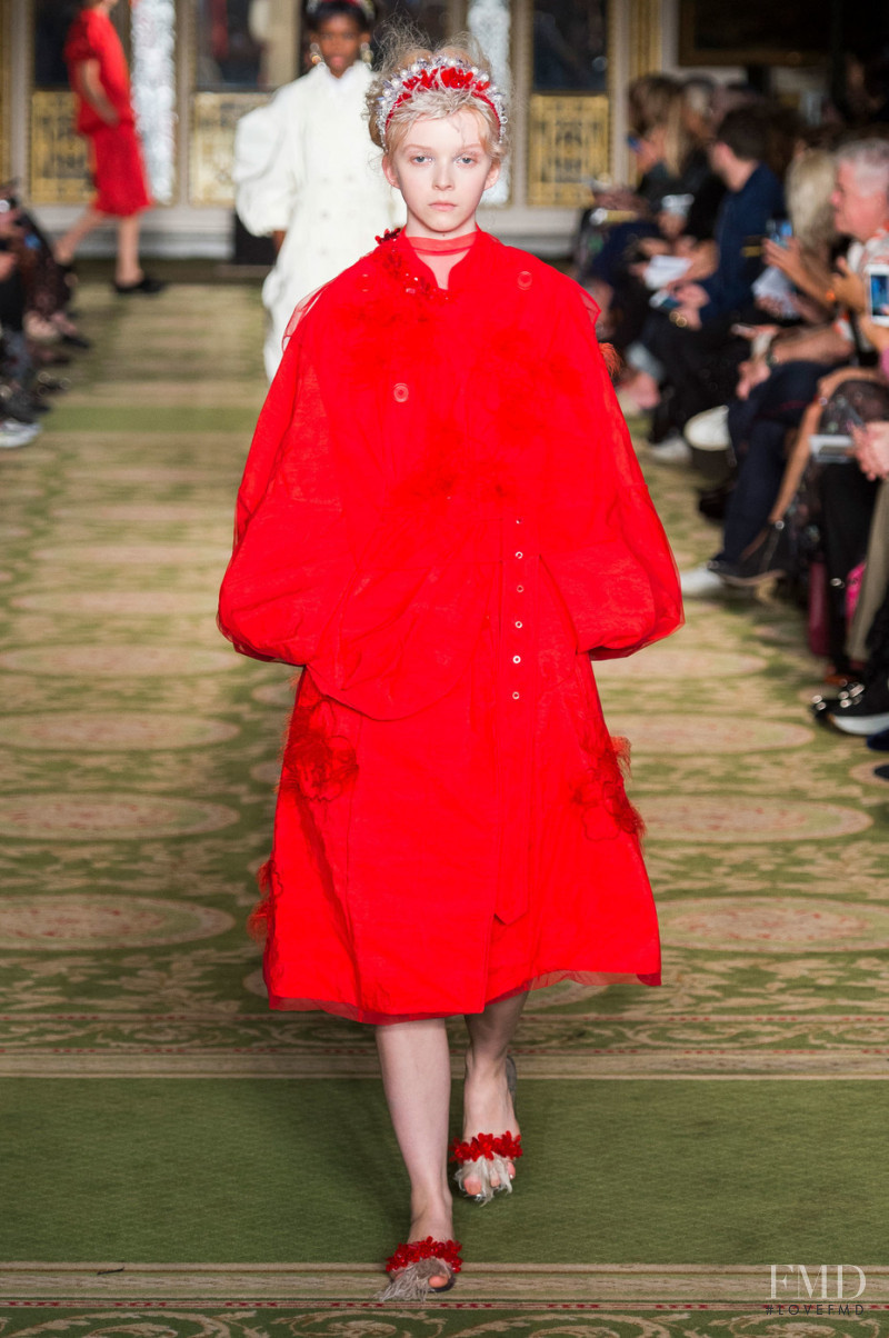 Lily Nova featured in  the Simone Rocha fashion show for Spring/Summer 2019