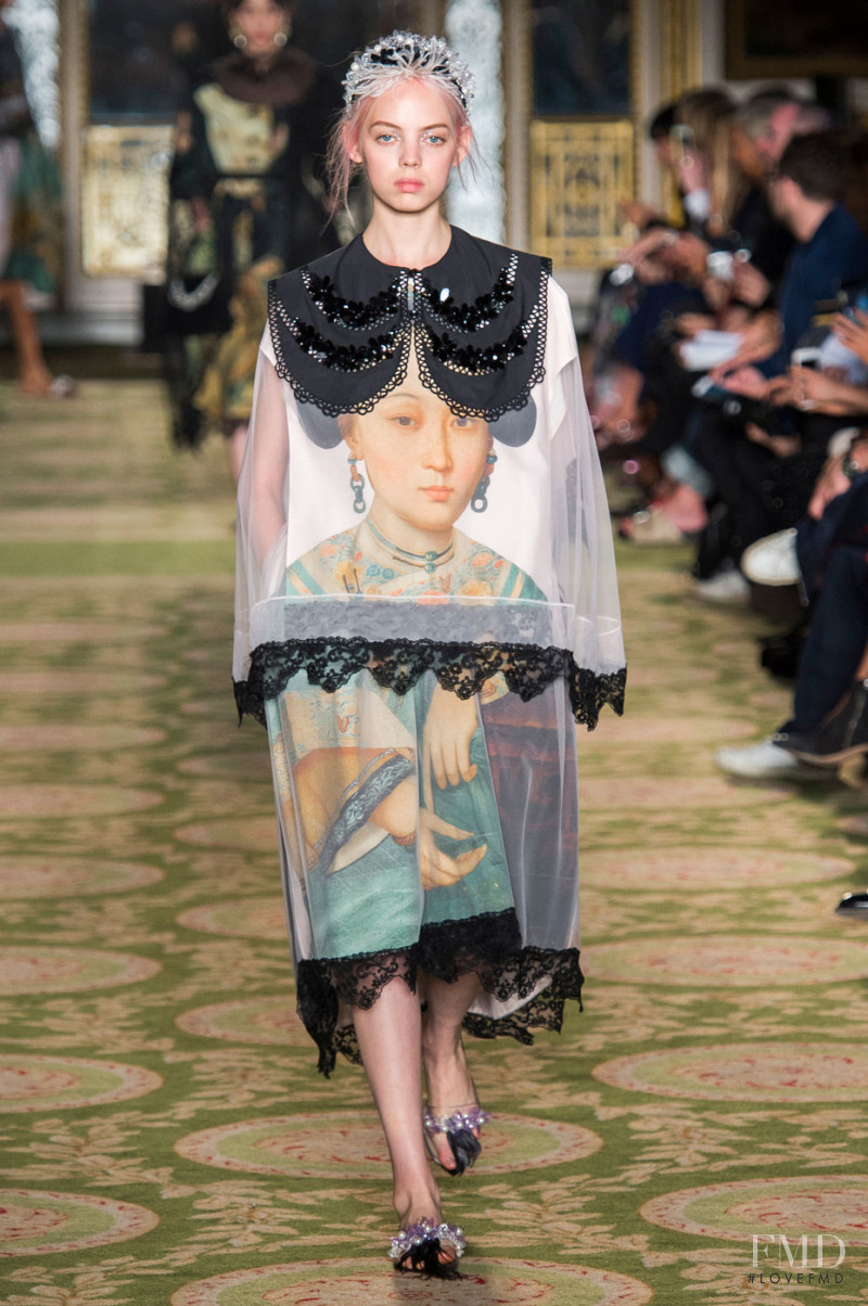 Mariana Zaragoza featured in  the Simone Rocha fashion show for Spring/Summer 2019