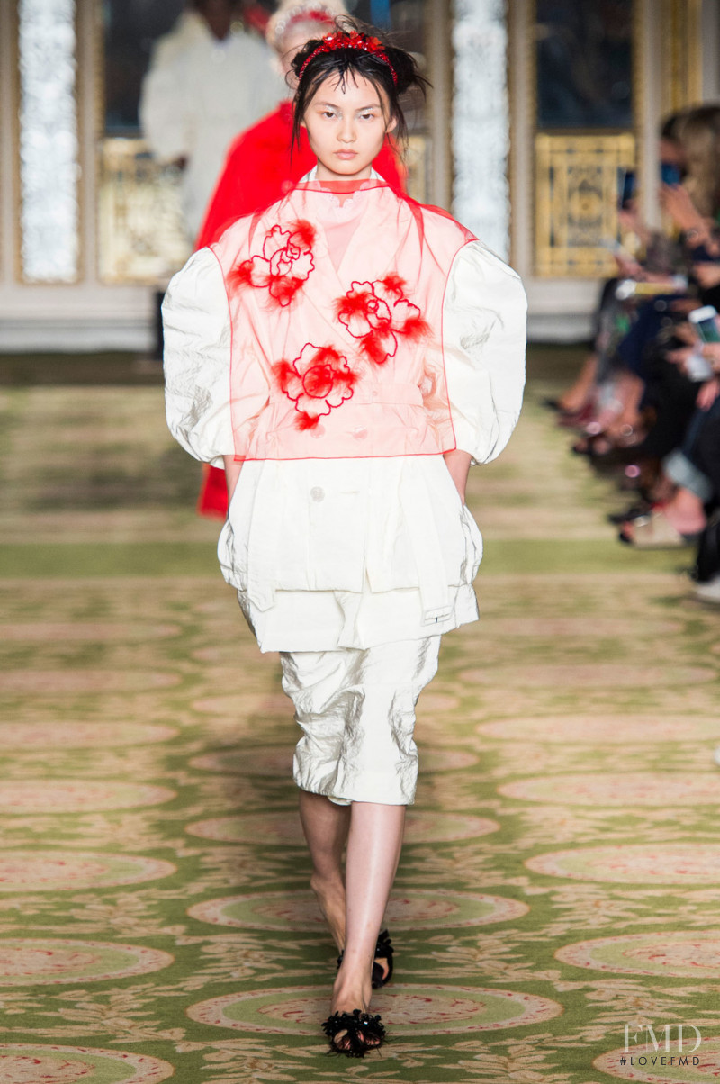 Cong He featured in  the Simone Rocha fashion show for Spring/Summer 2019