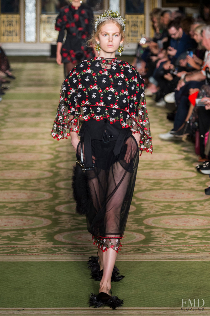 Jodie Alien featured in  the Simone Rocha fashion show for Spring/Summer 2019